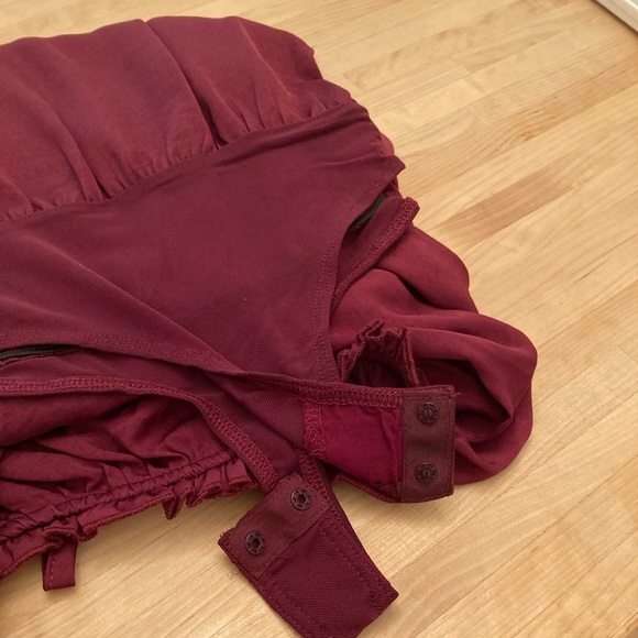 LAST ONE - WINE DOWN LONG SLEEVE BODYSUIT - Picture 7 of 7